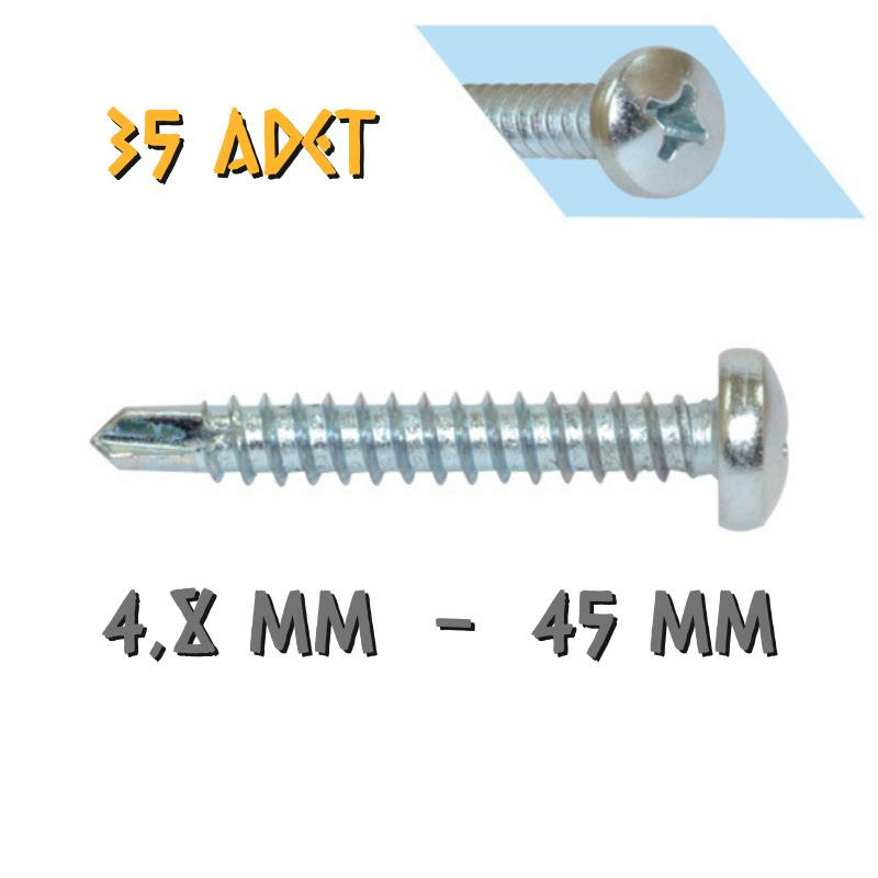 Yağmur Vida YSB Matkap Uçlu Akıllı Vida 4.8x45 mm. - 35 Adet