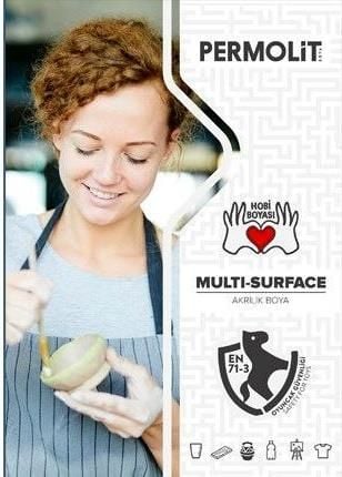 Permolit Multi Surface Akrilik Hobi Boyası SAFİ BEYAZ 120 ml.