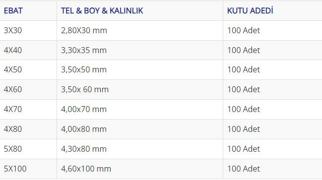 Acero Beyaz Kaplama Çelik Beton Duvar Çivisi 4x70 mm. - 10 Adet