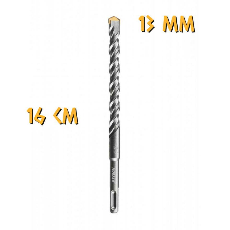 Kupa Tyson SDS Plus Delici Hilti-Matkap Ucu - 13 mm. - 16 cm