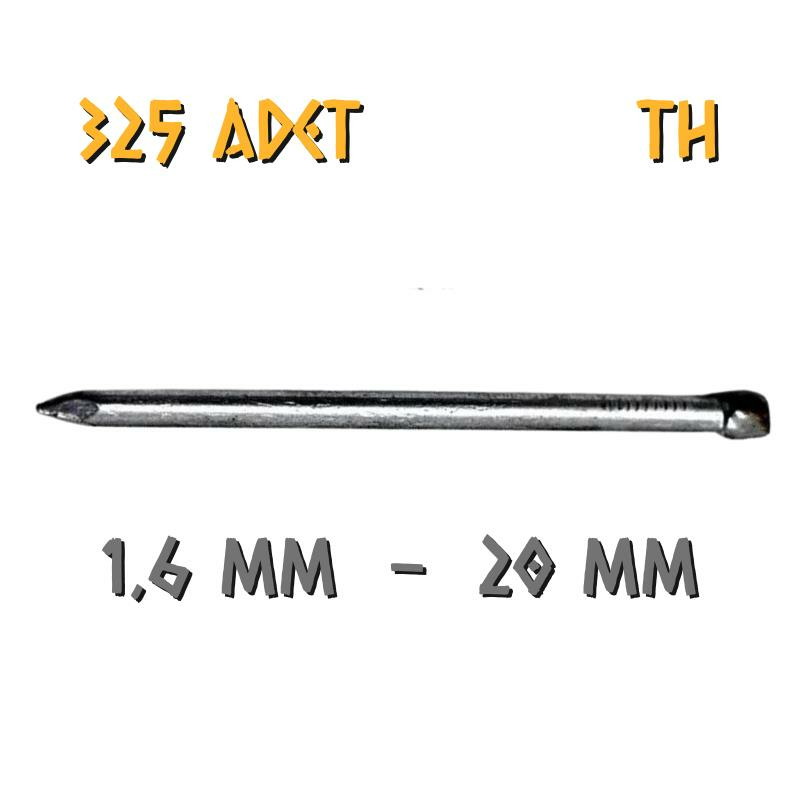 Acero Mat Kaplama Başsız TH Tel Çivi 1.6x20 mm. - 100 Gr. - 325 Adet