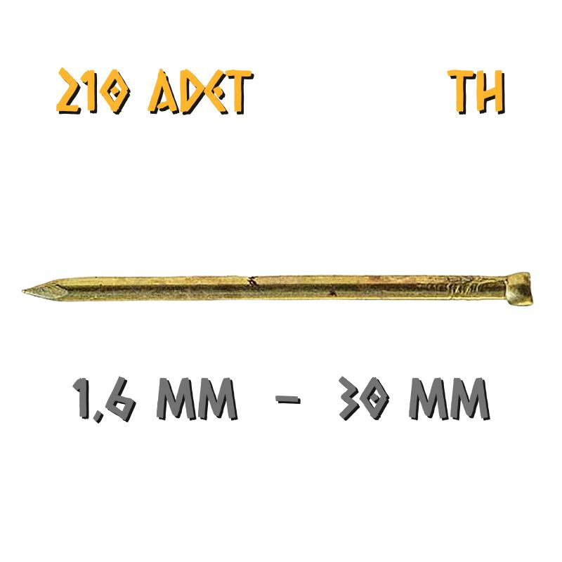 Acero Sarı Kaplama Başsız TH Tel Çivi 1.6x30 mm. - 100 Gr. - 210 Adet