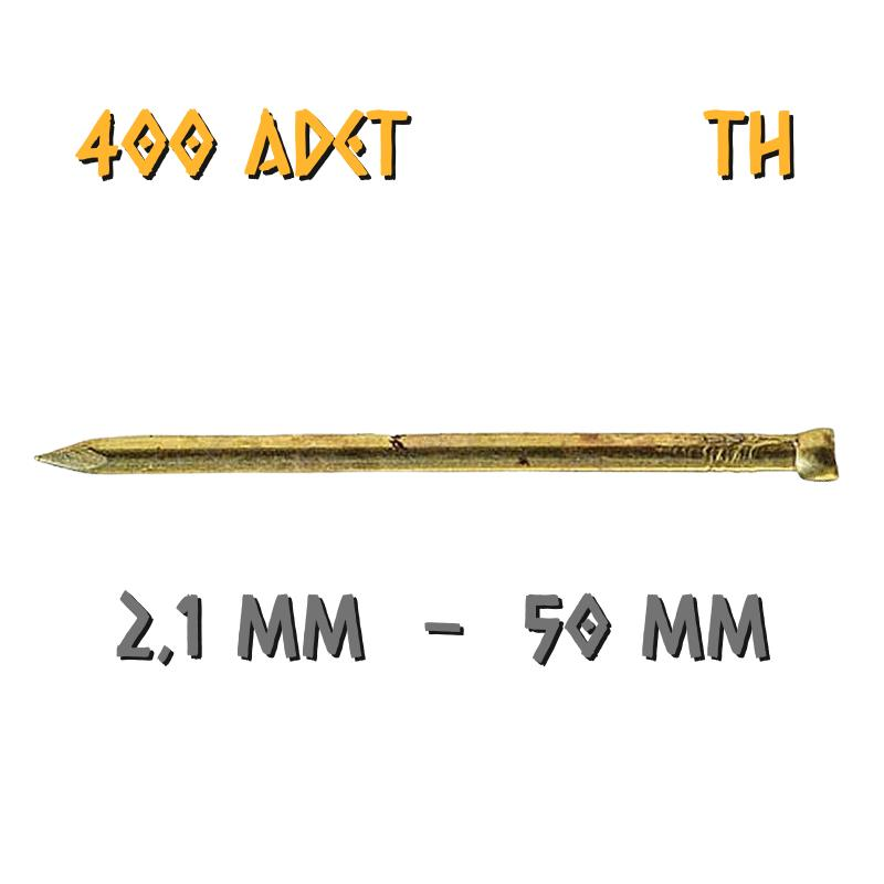 Acero Sarı Kaplama Başsız TH Tel Çivi 2.1x50 mm. - 500 Gr. - 400 Adet