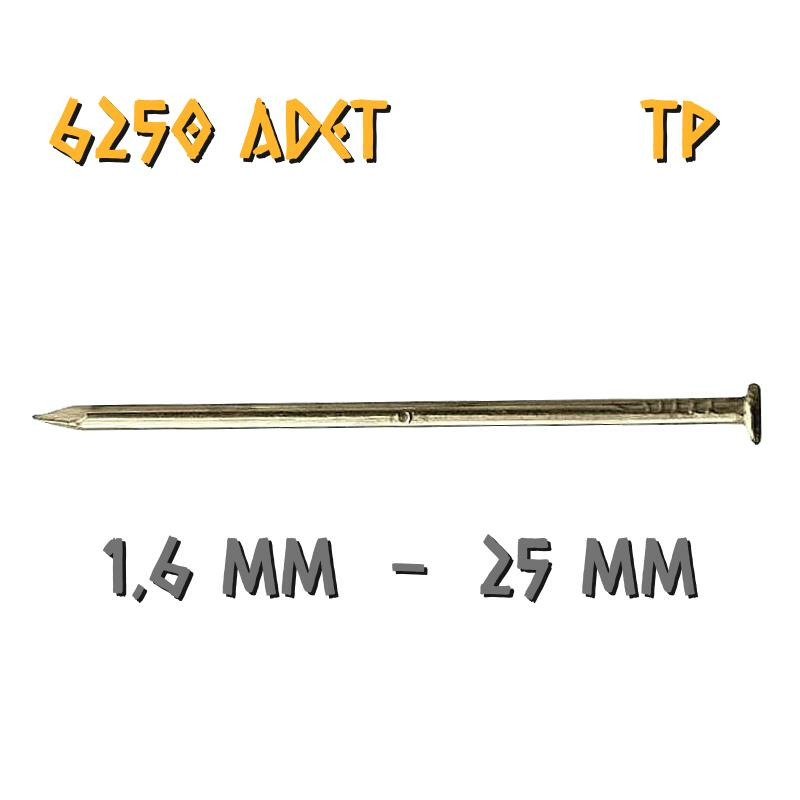 Acero Sarı Kaplama Başlı TP Tel Çivi 1.6x25 mm. - 2500 Gr. - 6250 Adet