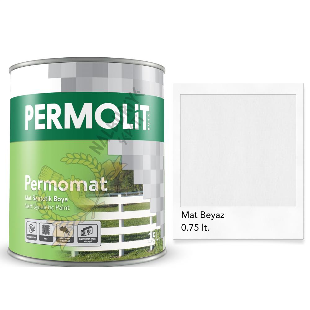 Permolit Mat Sentetik Yağlı Boya BEYAZ 0.75 Lt.