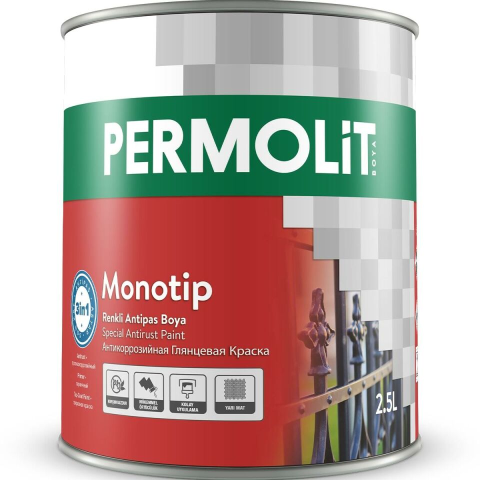 Permolit Monotip Astarlı Antipas Boya MAVİ 0.75 Lt.