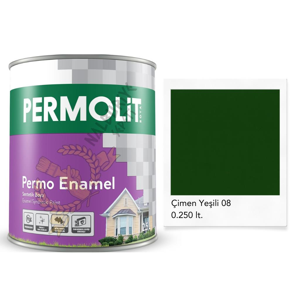 Permolit Enamel Sentetik Yağlı Boya ÇİMEN YEŞİLİ 0.250 Lt.