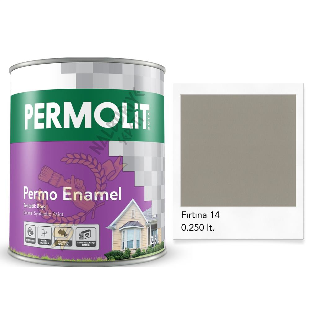 Permolit Enamel Sentetik Yağlı Boya FIRTINA GRİ 0.250 Lt.