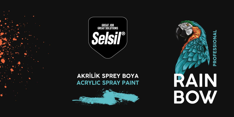 Selsil Rainbow Akrilik Sprey Boya İNCİ BEYAZ 400 ml. - RAL1013