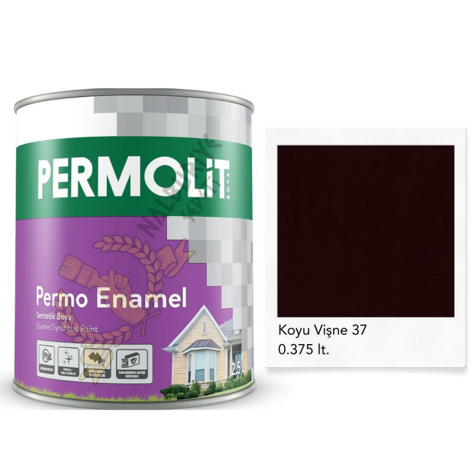 Permolit Enamel Sentetik Yağlı Boya KOYU VİŞNE 0.375 Lt.