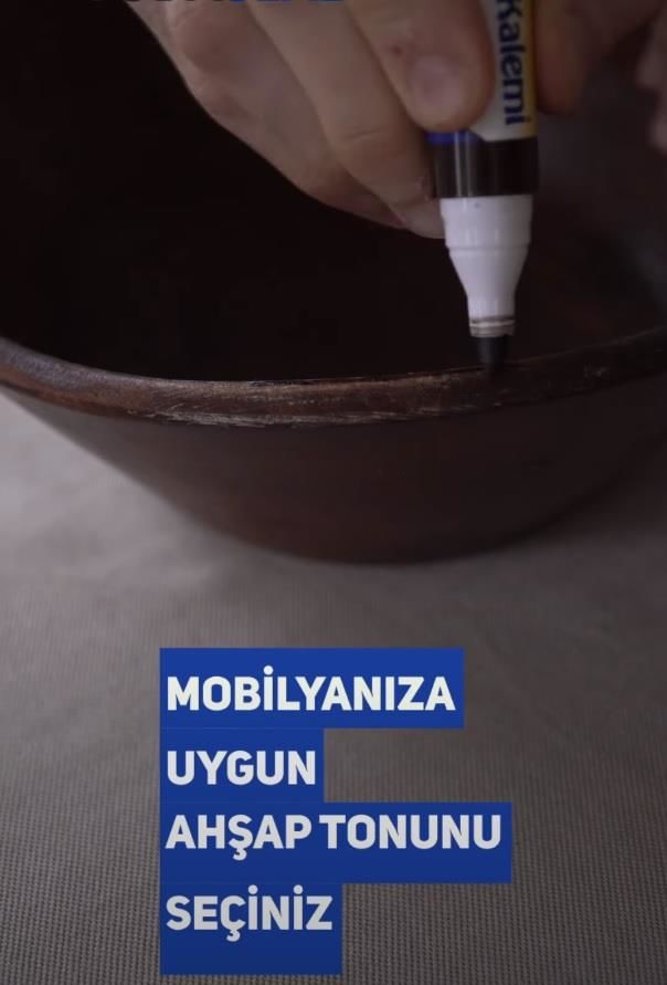 VodaSeal İkili Mobilya Rötüş Seti - Dolgu ve Rötuş Kalemi - Siyah