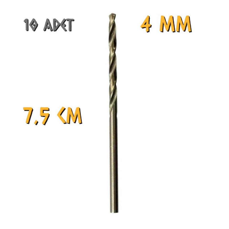 Kupa Tyson Metal Ahşap Delici HSS Matkap Ucu 4.0 mm. - 10 Adet