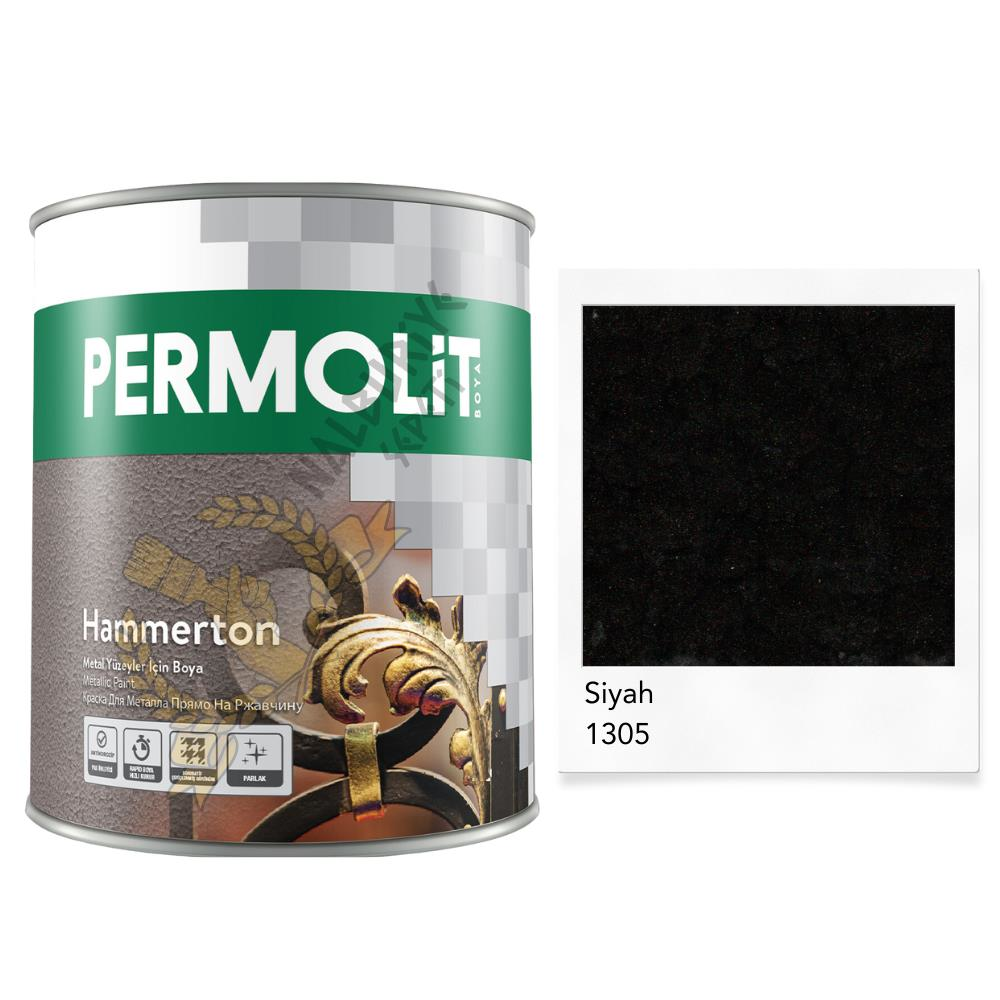 Permolit Hammerton Dekoratif Metal Boyası SİYAH 2.2 Lt.