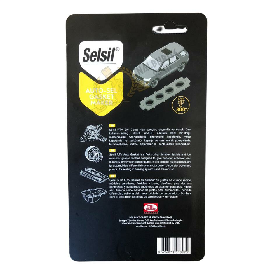 Selsil Oto Sıvı Conta Gri 85 gr.