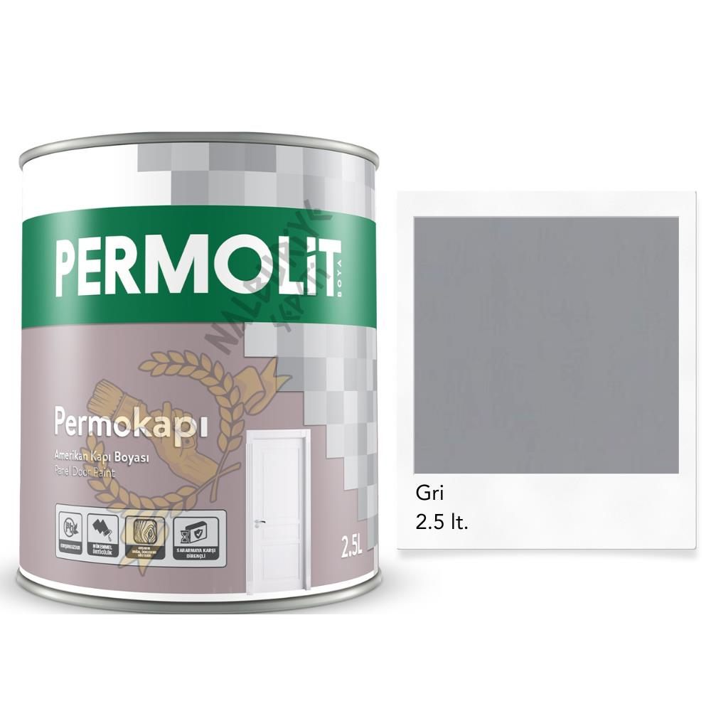 Permolit Sentetik Amerikan Panel Kapı Boyası GRİ 2.5 Lt.