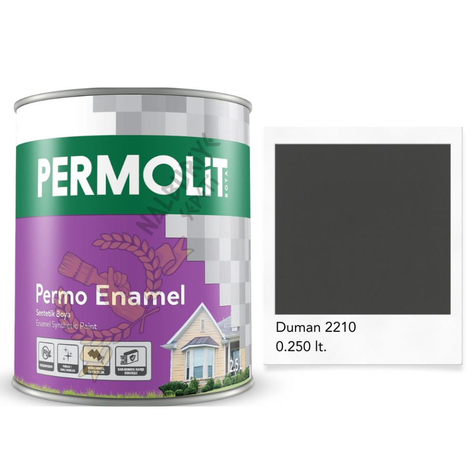 Permolit Enamel Sentetik Yağlı Boya DUMAN GRİ 0.250 Lt.