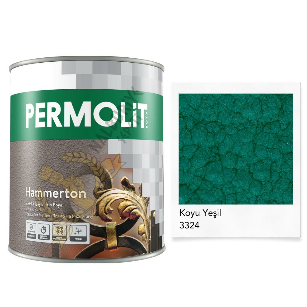 Permolit Hammerton Dekoratif Metal Boyası KOYU YEŞİL 0.65 Lt.