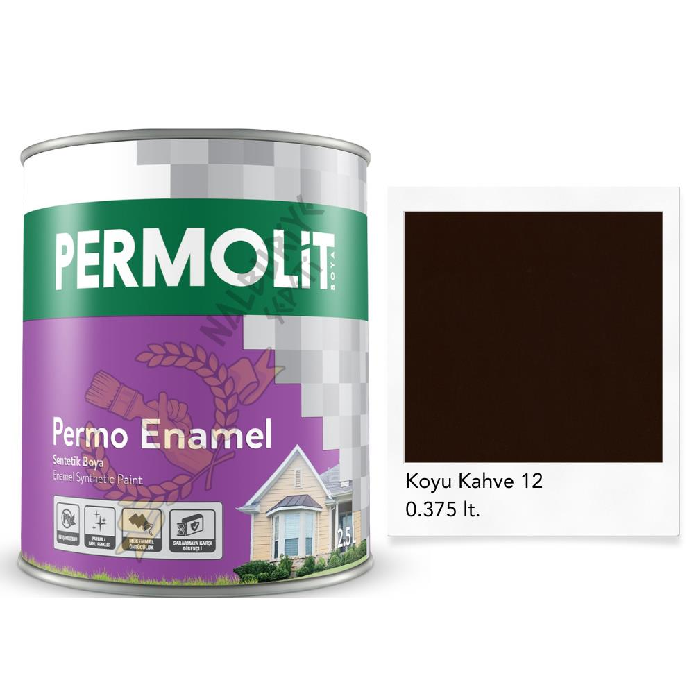 Permolit Enamel Sentetik Yağlı Boya KOYU KAHVE 0.375 Lt.