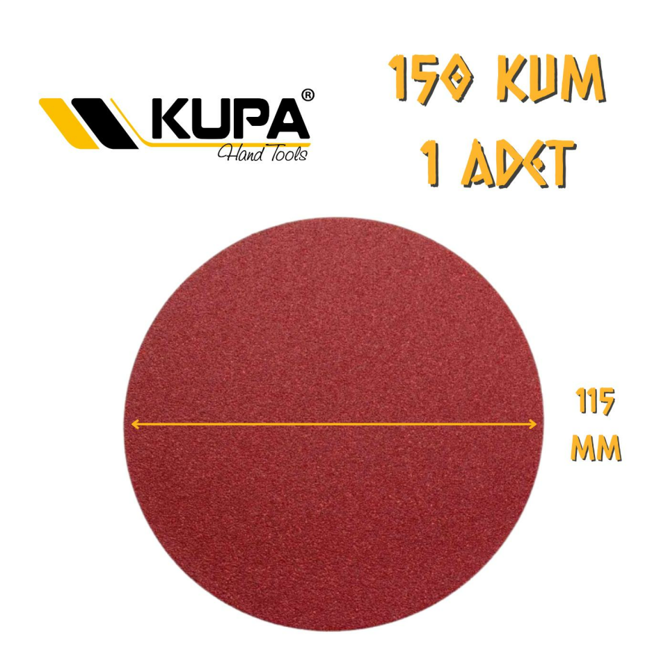 Kupa Yuvarlak Cırt Zımpara 115 mm - P150 Kum - 1 Adet