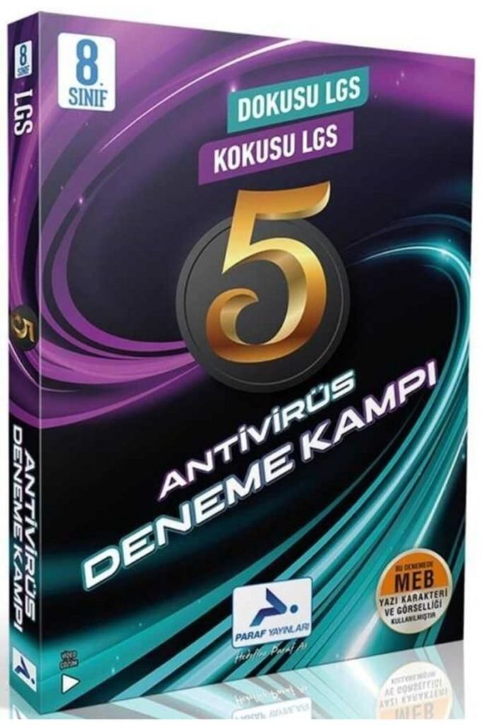 8. Sınıf LGS 5 Fasikül Antivirüs Deneme Kampı / Kolektif / Paraf Yayınları / 9786057806833