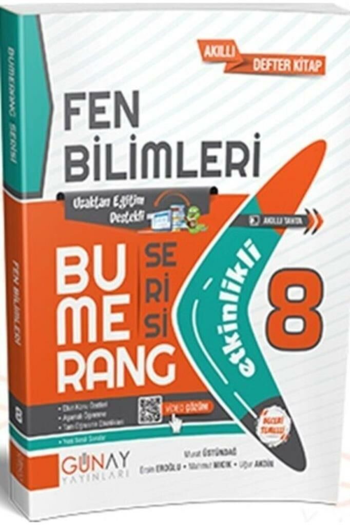 Günay Yayınları 8. Sınıf Fen Bilimleri Etkinlikli Bumerang Serisi Günay Yayınları