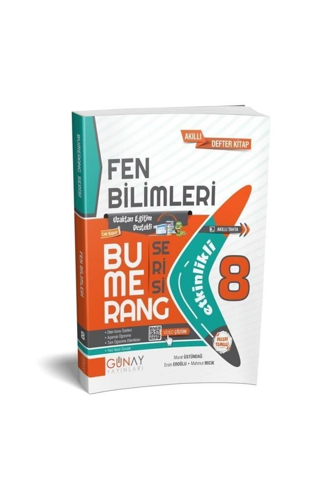 Güncel 8.sınıf konu anlatımlı soru BUMERANG FEN BİLİMLERİ ETKİNLİKLİ KİTAP (2023-2024)