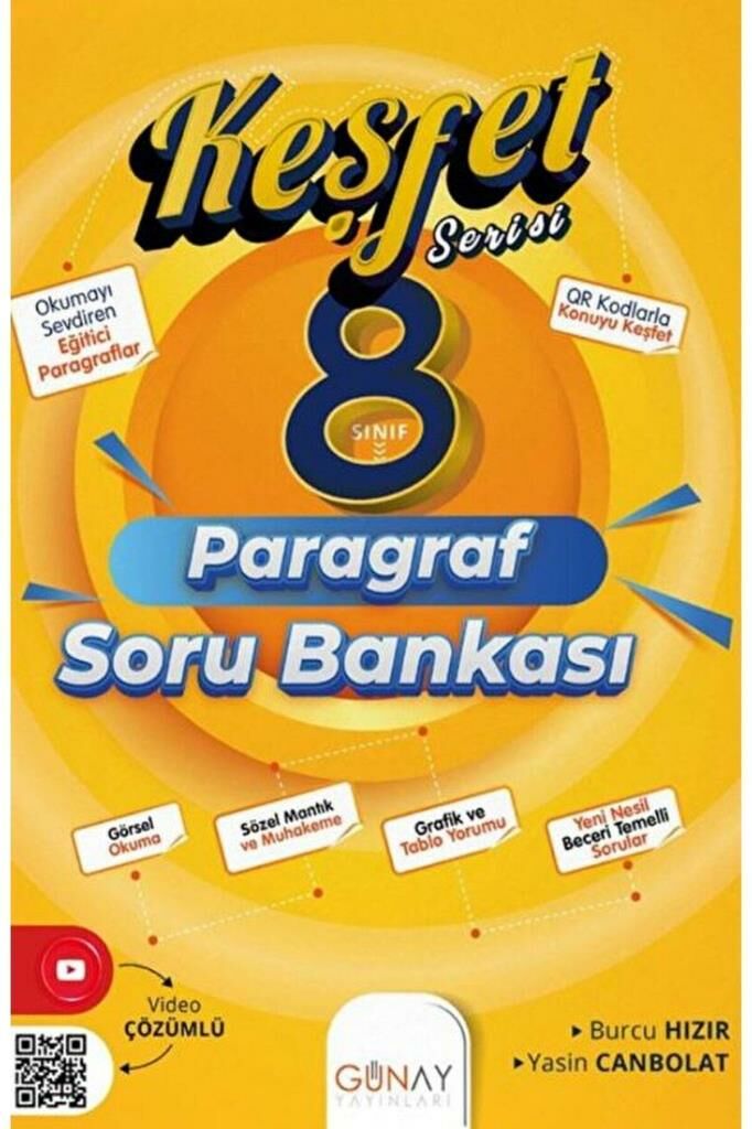 LGS 8. Sınıf Keşfet Serisi Paragraf Soru Bankası / Burcu Hızır / Günay Yayınları / 9786258331356