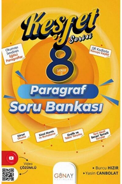 LGS 8. Sınıf Keşfet Serisi Paragraf Soru Bankası / Burcu Hızır / Günay Yayınları / 9786258331356
