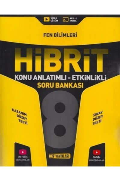 Hız Yayınları 8. Sınıf Fen Bilimleri Konu Anlatımlı Etkinlikli Hibrit Soru Bankası