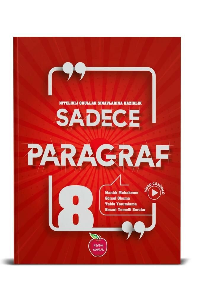 Newton Yayınları 8 Sınıf Sadece Paragraf Soru Bankası LGS