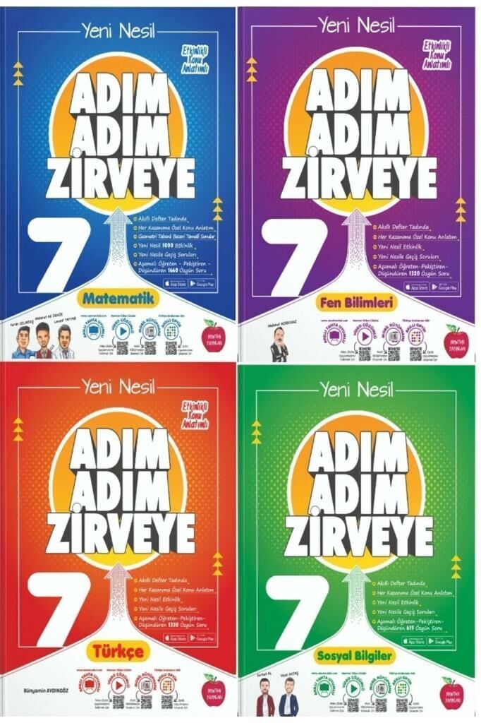 7.sınıf Adım Adım Zirveye 4'lü Konu Anlatım Set