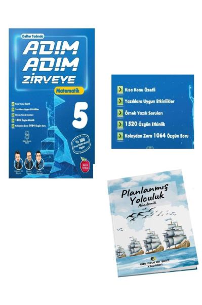 5 Sınıf Matematik Adım Adım Zirveye Soru Bankası 2025 Planlanmış Yolculuk