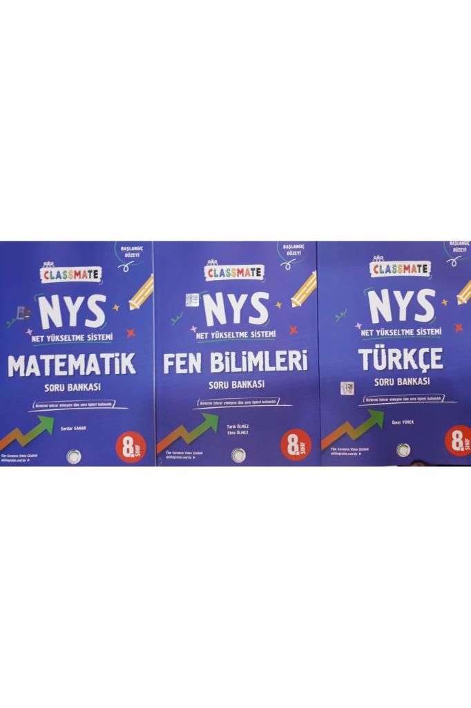 2024-2025 8.SINIF MATEMATİK-FEN-TÜRKÇE SORU BANKASI OKYANUS CLASSMATE NYS  BAŞLANGIÇ DÜZEYİ