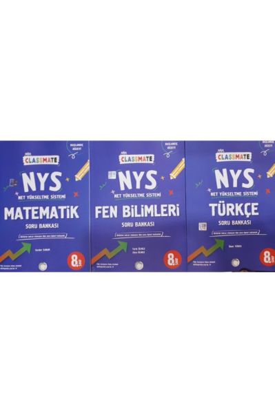 2024-2025 8.SINIF MATEMATİK-FEN-TÜRKÇE SORU BANKASI OKYANUS CLASSMATE NYS  BAŞLANGIÇ DÜZEYİ