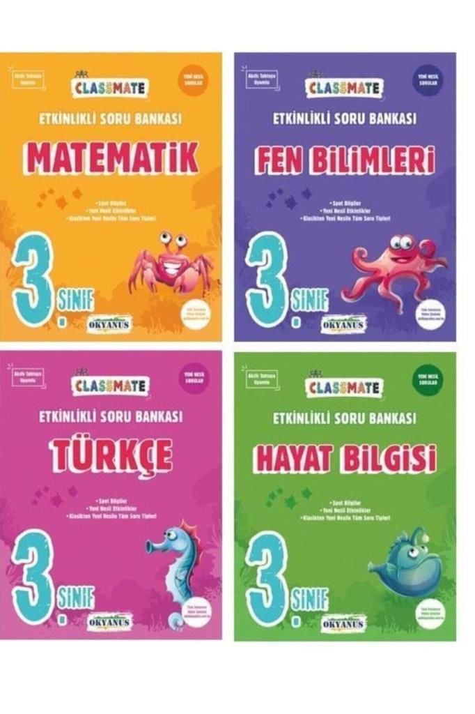 Okyanus 3. Sınıf Classmate Etkinlikli Soru Bankası Seti Yeni ( 4 Kitap ) 2021