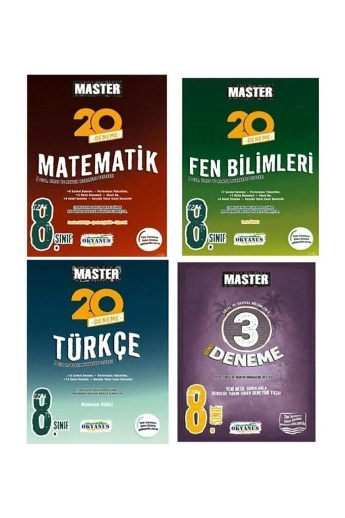 Okyanus 8.sınıf Lgs Master Matematik Fen Türkçe 3 Deneme Seti