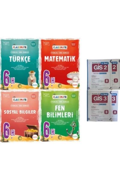 Classmate 6. Sınıf Türkçe-Matematik-Fen-Sosyal Soru Bankası Set - Hediyeli