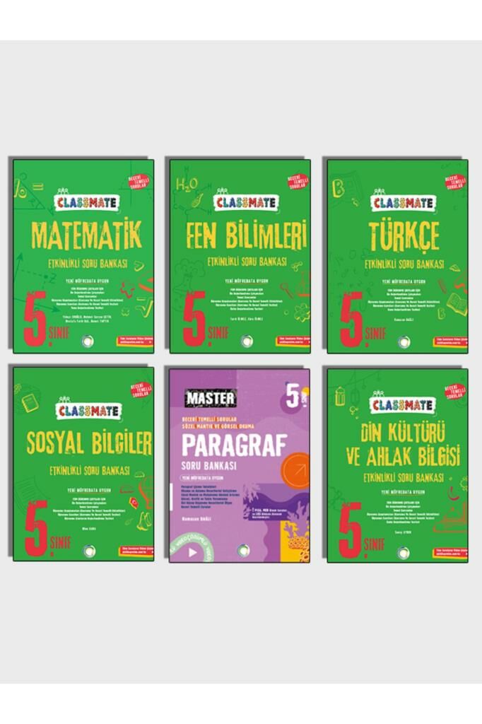 2025 5. Sınıf Classmate&master Etkinlikli Soru Bankası 6'lı Set