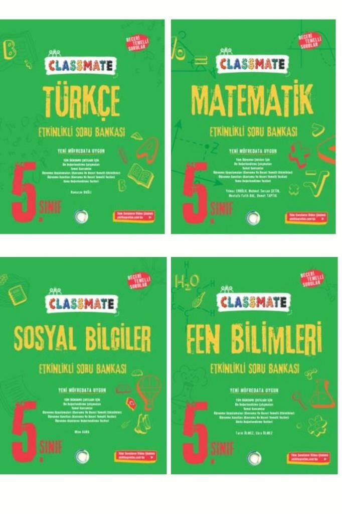 2025 5.sınıf Okyanus Classmate Türkçe-matematık-fen-sosyal Etkinlikli Soru Bankası 4'lü Set