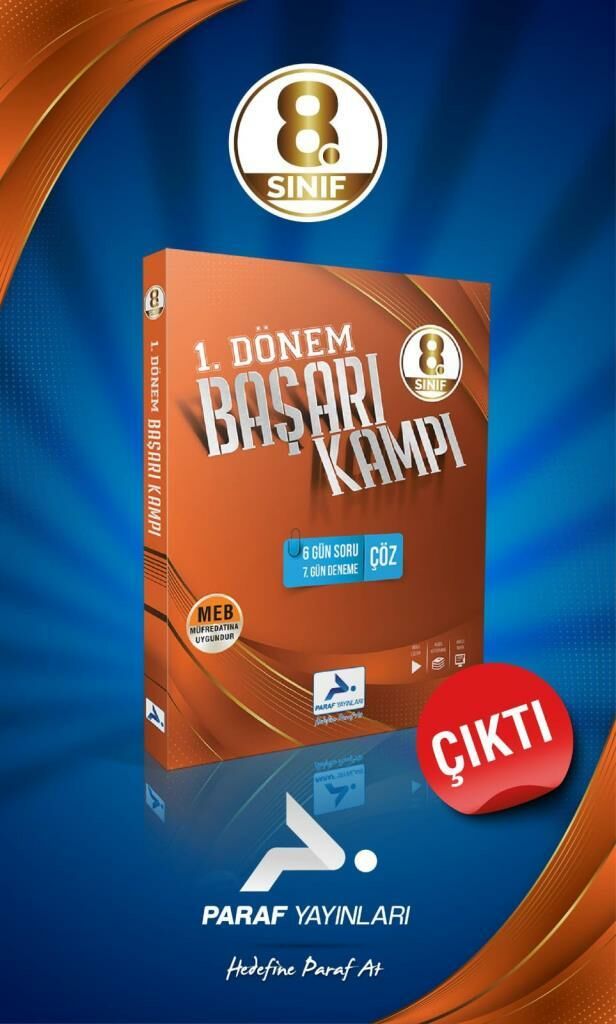 8. Sınıf Paraf İlk Dönem Kitabı ve Soru Havuzu Paketi