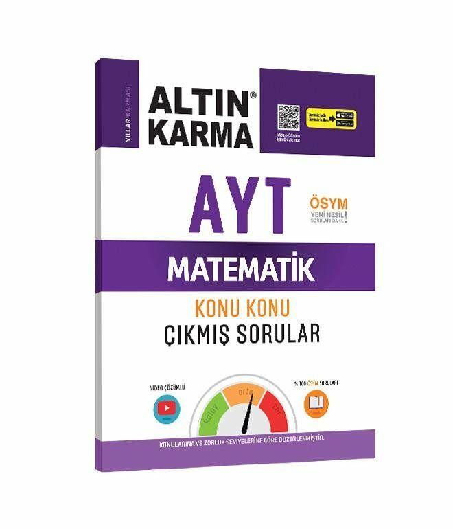 Altın Karma 2024 AYT Matematik Konu Çıkmış Soruları (Kolay-Orta-Zor)