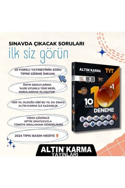 ALTINKARMA YAYINLARI TYT 10+1 DENEME SETİ
