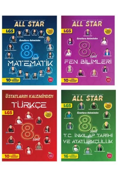 Newton Yayınları All Star 8.Sınıf LGS 1.Dönem Türkçe Matematik Fen İnkılap Süreç Değerlendirme