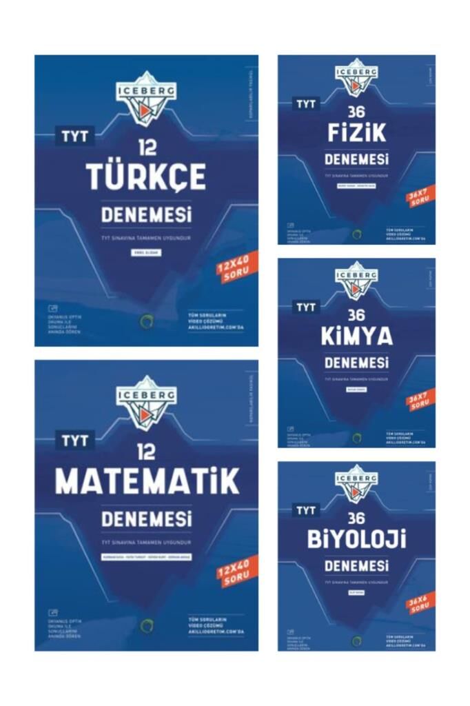 OKYANUS YAYINLARI TYT İCEBERG BRANŞ DENEME SETİ ( TÜRKÇE - MATEMATİK - FİZİK - KİMYA - BİYOLOJİ )