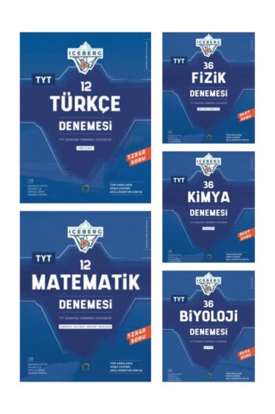 OKYANUS YAYINLARI TYT İCEBERG BRANŞ DENEME SETİ ( TÜRKÇE - MATEMATİK - FİZİK - KİMYA - BİYOLOJİ )