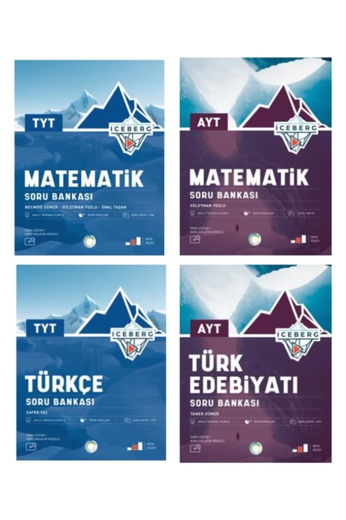 OKYANUS YAYINLARI TYT AYT İCEBERG SET( TÜRKÇE- EDEBİYAT-MATEMATİK ) SORU BANKASI