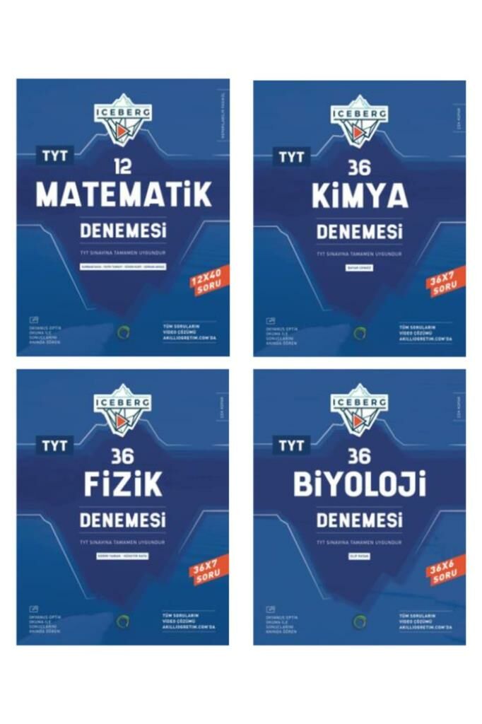 OKYANUS YAYINLARI TYT İCEBERG BRANŞ DENEME SAYISAL SET ( MATEMATİK - FİZİK - KİMYA - BİYOLOJİ)