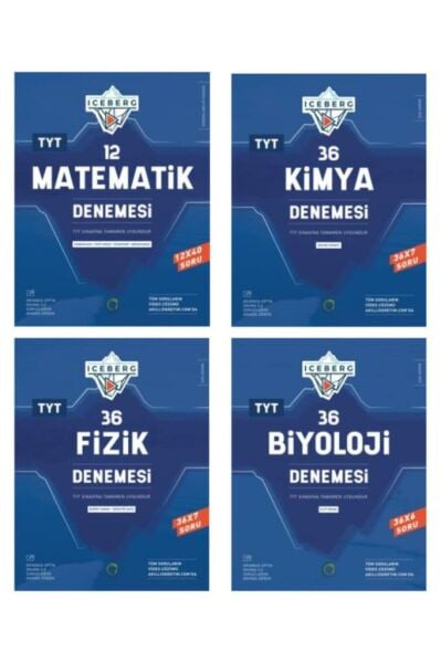 OKYANUS YAYINLARI TYT İCEBERG BRANŞ DENEME SAYISAL SET ( MATEMATİK - FİZİK - KİMYA - BİYOLOJİ)