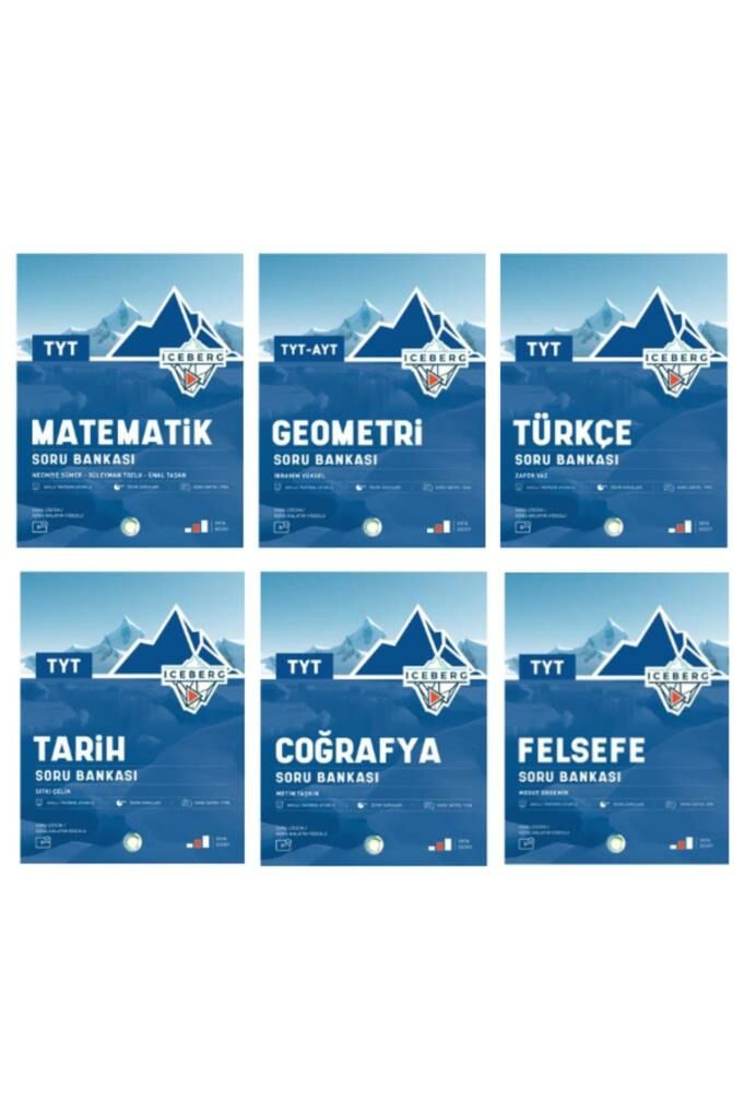 OKYANUS YAYINLARI TYT İCEBERG ( MATEMATİK-GEOMETRİ-TÜRKÇE-TARİH-COĞRAFYA-FELSEFE ) SORU BANKASI
