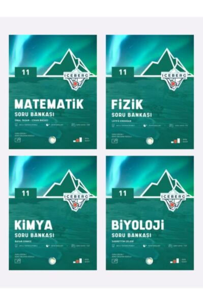 OKYANUS YAYINLARI 11. SINIF SAYISAL ( MATEMATİK-FİZİK-KİMYA -BİYOLOJİ )  İCEBERG SORU BANKASI SET